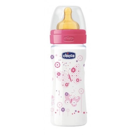 Chicco Biberon Benessere Girl Caucciu Da 250 ml