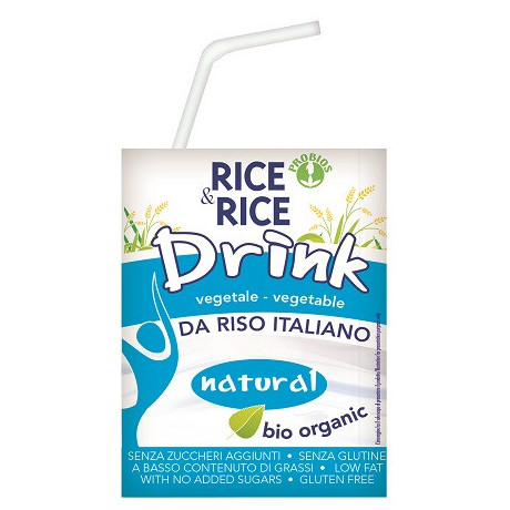 Rice&rice Bevanda Di Riso Al Naturale Con Cannuccia 200 ml