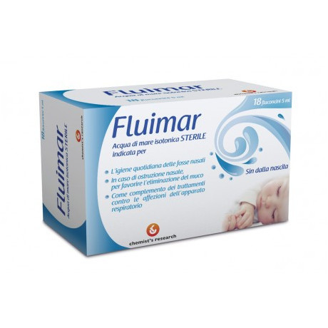 Fluimar Soluzione Sterile Acqua Mare Isotonica Igiene Nasale 18 Fiale Monodose