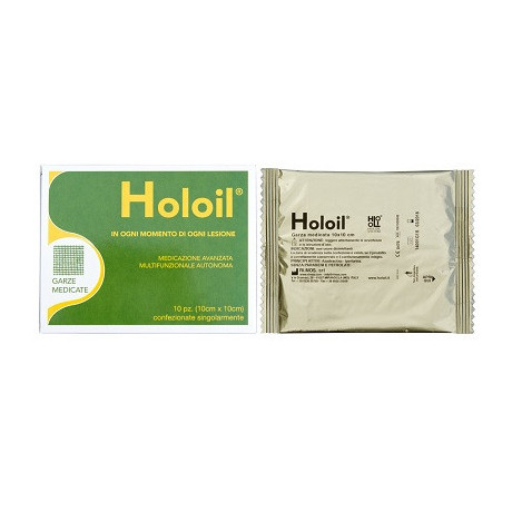 Holoil Medicazione Garza 10x10cm 10 Pezzi