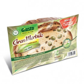 Giusto Senza Glutine Pane Granulato Morbido Con Olive Verdi 190 g