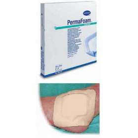 Medicazione Permafoam Comfort In Schiuma Di Poliuretano Con Bordo Adesivo 8x8cm 10pz