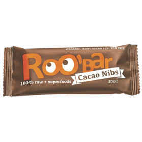 Roo'bar Barretta 100% Cruda Cacao Bio 30 g