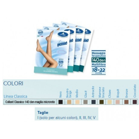 Sauber Collant 140 Denari Maglia Microrete Cioccolato 4 Linea Classica