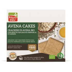 Fsc Avenacakes Crackers Di Avena Con Semi Di Canapa E Chia Bio Vegan Senza Lievito Di Birra Adulti Alto Contenuto Di Fibra 250 g