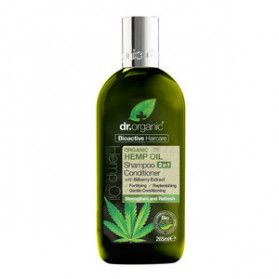 Dr Organic Hemp Oil Olio Di Canapa Shampoo Conditioner Balsamo 2 In 1 265 ml