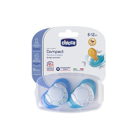 Chicco Succhietto Compact Boy S6-16 Mesi 2 Pezzi