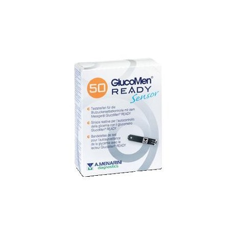 Strisce Misurazione Glicemia Glucomen Ready Sensor 50 Pezzi