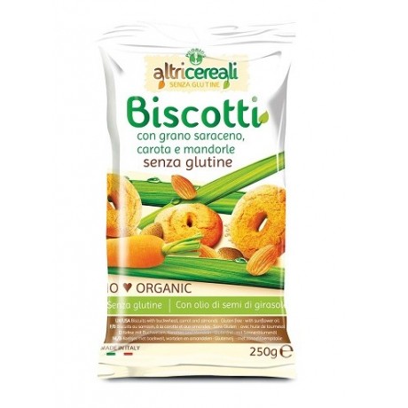 Altricereali Biscotti Di Grano Saraceno Con Carota E Mandorle Bio 250 g