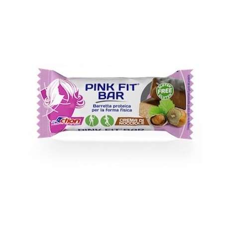 Proaction Pink Fit Barretta Proteica Per La Forma Fisica Alla Crema Di Nocciole 30 g