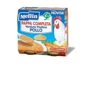 Mellin Pappa Completa Pollo 250 g 2 Pezzi