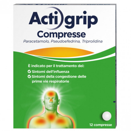 Actigrip 12 Compresse 2,5+60+500mg