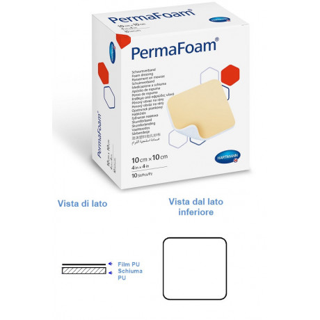 Permafoam C Medicato Pur10x10 10p
