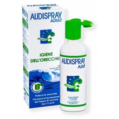 Audispray Adult Soluzione Di Acqua Di Mare Ipertonica Spray Senza Gas Igiene Orecchio 50ml